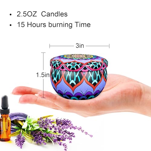 Scented Candle Gift Set, 12 Pack, 300 Hour Long Lasting Soy Wax Fragrance Set, Birthday for Women with Gifts Box.