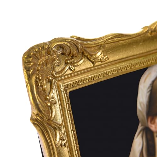 Saysmile Vintage 8x10 Picture Frame Gold, Textured Antique Picture Frames with Embossed Flower Design, Ornate Frame for 8x...