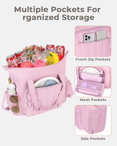 Puffer Cooler Bag 35 Cans Insulated Soft Cooler for Women Lightweight Ice Chest Leakproof & Portable Lunch Coolers for Pic...