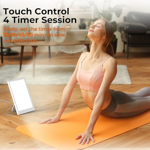 Light Lamp, Portable Full Spectrum LED Light Sunlight Personal Daylight with 3 Adjustable Color＆Stepless Brightness Level...