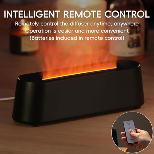 YALEDI Essential Oil Diffuser, Fireplace Flame Fire Oil Diffuser, 250ml Cool Mist Aromatherapy Humidifier, Scent Diffuser ...