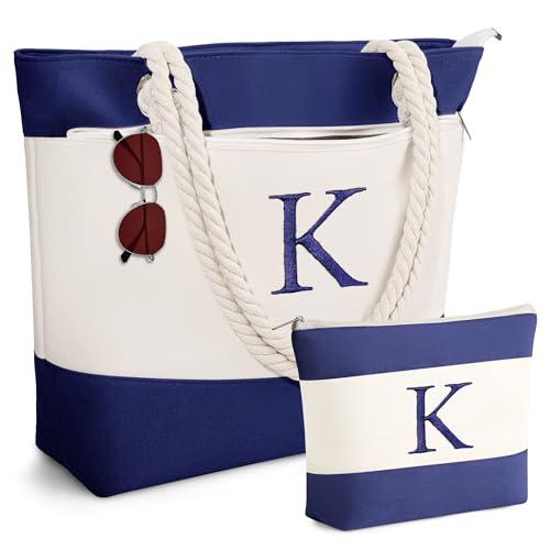 YOOLIFE Beach Bags for Women - Travel Canvas Beach Tote, Pool Waterproof Bag, Travel Essentials, Gifts for Women Birthday