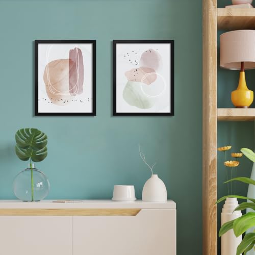Veleclo 8x10 Picture Frame for Wall Display, 8x10 Black Picture Frame with Shatter Resistant Plexiglass, Stable and Sturdy...