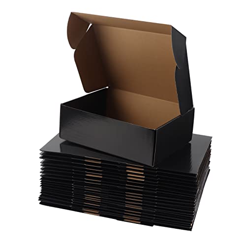 Hoikwo Medium Shipping Boxes for Mailing Shipping Packaging, Corrugated Cardboard Boxes for Packaging Small Business, (Bla...