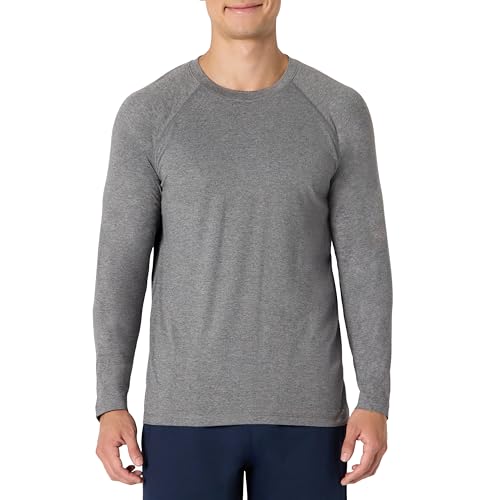 Amazon Essentials Men's Athletic Soft Performance Lightweight Long Sleeve Gym Workout Shirt