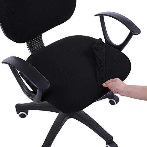 Smiry Stretch Jacquard Office Computer Chair Seat Covers, Removable Washable Anti-dust Desk Chair Seat Cushion Protectors...