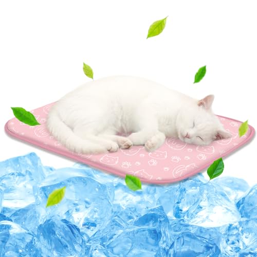 NWK Pet Cooling Mat -Q-Max>0.345 Ice Silk Cooling Mat for Dogs & Cats Portable & Washable Pet Cooling Blanket, Car Seats, ...