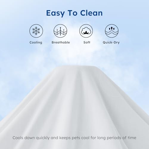 ZOMISIA Cooling Blanket for Large Dogs - High Cold Washable Pet Blanket, Travel Soft Dog Summer Essentials, Grey, 40"x50"
