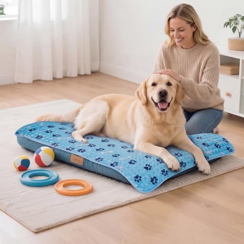 Pet Cooling Gel Pad with Patent Technology, 20in Dog Cooling Mat for Summer, Self-Cooling Mat for Medium/Small Dogs, Non-S...