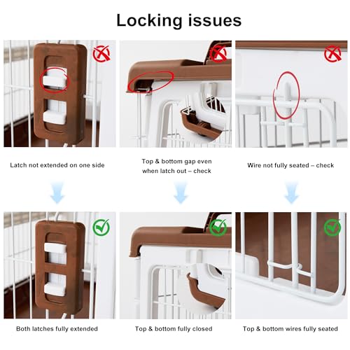 ZOMISIA Collapsible Dog Crate for Dogs - 28" L Heavy Duty Dog Kennel No Tools Required with 4 Sides Steel Foldable Cage fo...