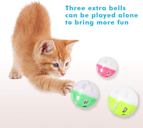 UPSKY Cat Toy Roller 3-Level Turntable Cat Toys Balls with Six Colorful Balls Interactive Kitten Fun Mental Physical Exerc...