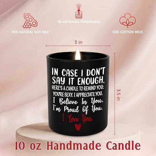TEEZWONDER Anniversary Wedding Gifts for Women Men - Long Lasting Vanilla Lavender Candle 10 Oz - Romantic Gifts for Him H...