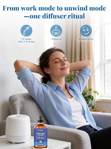 Afterwork Unwind — A 100% Pure Essential Oil Blend Bright Citrus-Floral Diffuser Blend that Helps You Switch Off The Noise...