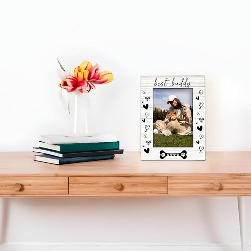 Foyoulame Dog Picture Frame 4x6, Dog Gifts Wooden Picture Frame, Dogs Photo Frames, DogFrame, Gifts for DogLovers, Best Bu...