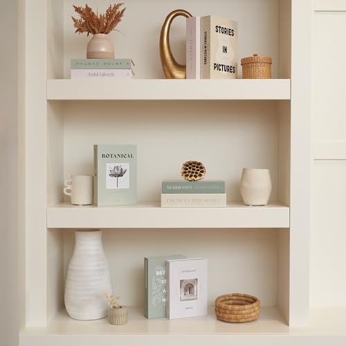 Beautiful Decorative Books - Set of 9 Boxes Enhance Your Coffee Table, Bookshelf or Mantel Shelf Decor - Aesthetic Fake/Fa...