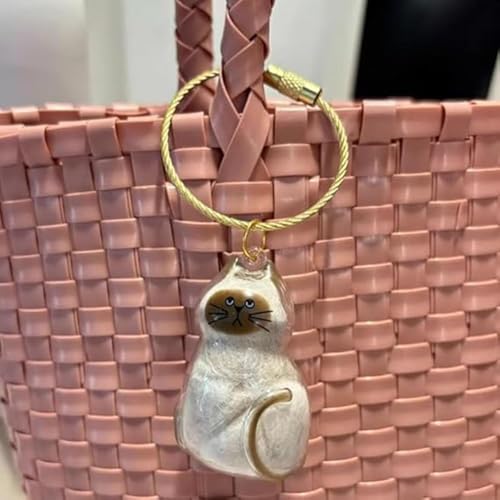 Pet Fur Memorial Keychain-Transparent cat Hair Keychain,Pendant for Cat & Dog Hair Collection -Animal Lovers Keepsake Gift