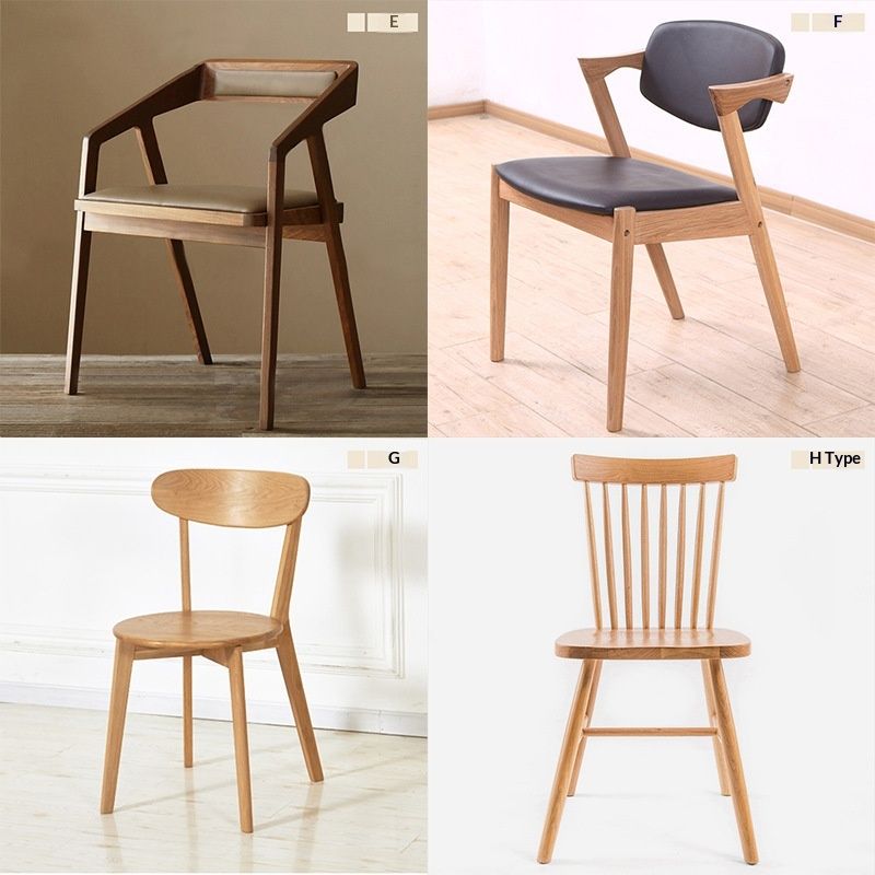 Nordic style Creative Solid Wood Chair For  Milk Tea Shops
