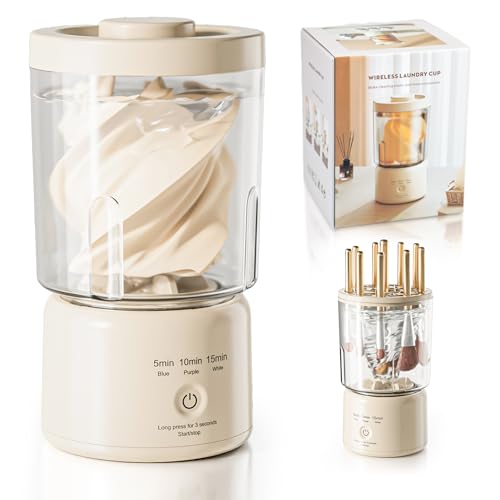 Portable Mini Washing Machine, NEW Underwear Washing Machine Small Clothes Washer Makeup Brush Cleaner Machine Underwear W...