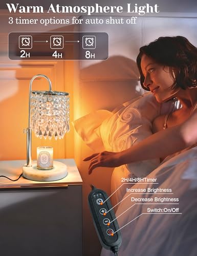 Candle Warmer Lamp with Timer Dimmable, Birthday Gifts for Women, Wax Melt Warmer for House Warming Gifts New Home Decor, ...