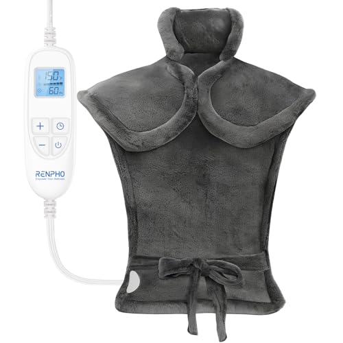 RENPHO Mothers Day Gifts, Electric Heating Pad - 6 Heat Levels for Neck, Shoulder, and Back, Weighted Pad for Snug Fit - M...