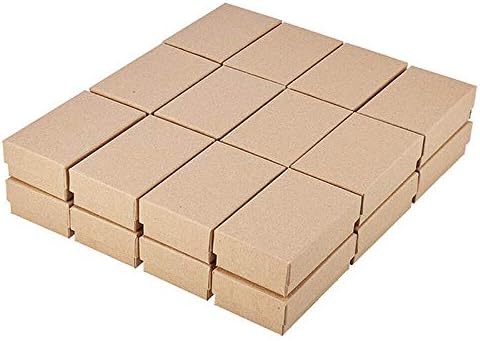 Luejnbogty 24PCS Kraft Paper Gift Box Small Kraft Paper Jewelry Box Handmade Cardboard Packing Gift Box Wedding Decorations