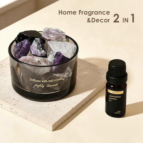 Aroma Stone Passive Diffuser with Essential Oils for Home, Bathroom, Office | Room Scent | Home Decor & Fragrance, Elegant...