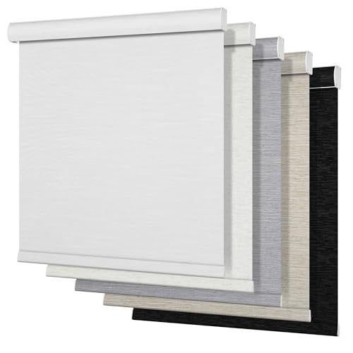 Boolegon Blackout Roller Shades for Windows,Cordless,Roller Blinds for Windows,Thermal Insulated Fabric UV Protection,Wind...