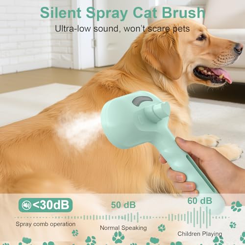 Dog Brush Cat Brushes for Shedding,Pet Steam Brush for Dogs Cats Spray Hair Removal Comb Steam Grooming for Long Short Hai...