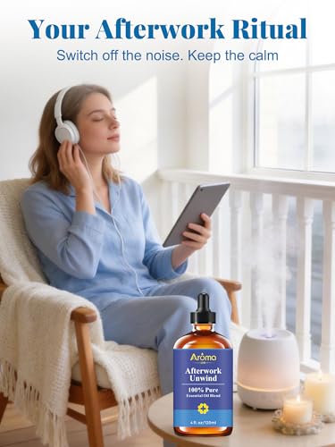 Afterwork Unwind — A 100% Pure Essential Oil Blend Bright Citrus-Floral Diffuser Blend that Helps You Switch Off The Noise...