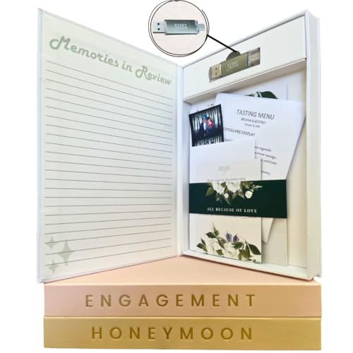 3-in-1 Ultimate Wedding Album Collection: Physical and Digital Photos for Wedding, Engagement, Honeymoon-Wedding Gifts, Br...