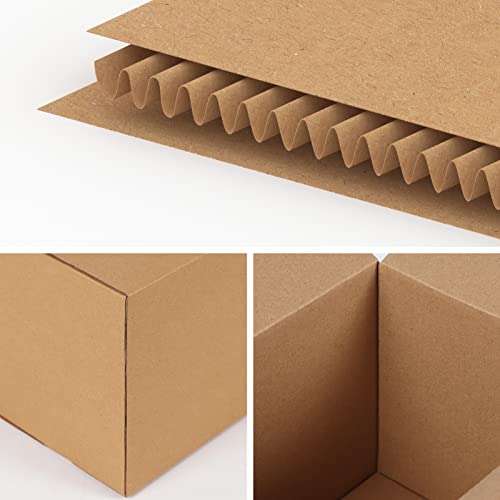 Edenseelake 40 Pack 8x6x6 inches Shipping Boxes Corrugated Cardboard Boxes for Packing, Moving, Mailing, Brown