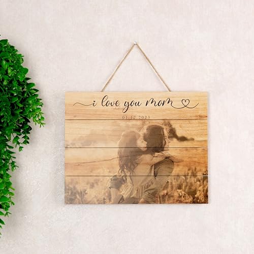 hun concept Personalized Wooden Photo Print from Your Picture, Custom Rustic Wall Art for Couples, Engraved Wood Picture P...