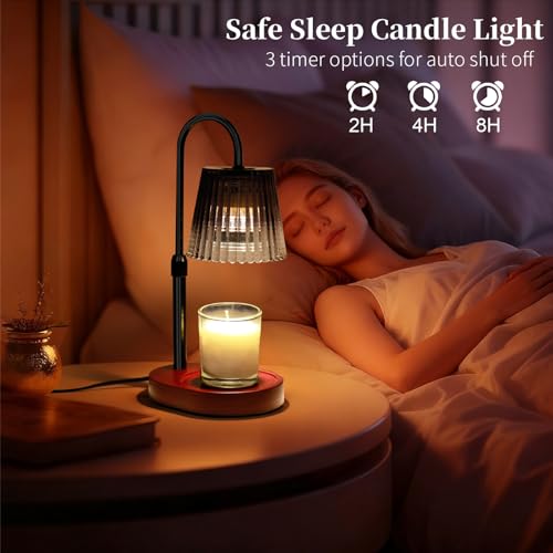 Candle Warmer Lamp with Timer Dimmer - Home Decor, Gifts for Mom Women Friend Sister -Wax Melt Warmer,Adjustable Height wi...