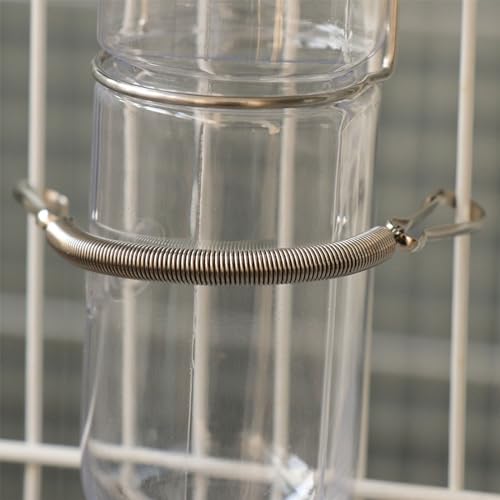 BANYUP 3.1in Spring with Clips Metal Springs 2 Clips Cage Accessories for Small Animal Hamster Guinea Pigs Water Dispenser...