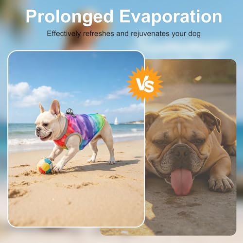 BEAUTYZOO Dog Cooling Vest with Zipper, Lightweight Breathable Cooling Shirt for Summer, Adjustable Reflective Cooling Jac...