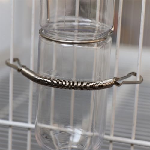 BANYUP 3.1in Spring with Clips Metal Springs 2 Clips Cage Accessories for Small Animal Hamster Guinea Pigs Water Dispenser...