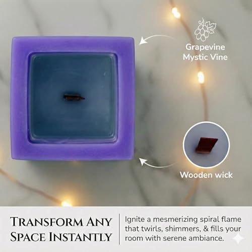 LUMINORA Spiral Scented Candle for Women & Men | Hand-Crafted Decorative Soy Wax Candle | Wooden Wick | Unique Twisted Spi...