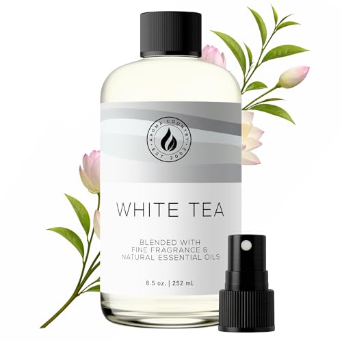 Aroma Country White Tea Diffuser Oil - Luxury Essential Oils for Diffuser Refill & Air Freshener Room Spray, Long-Lasting,...