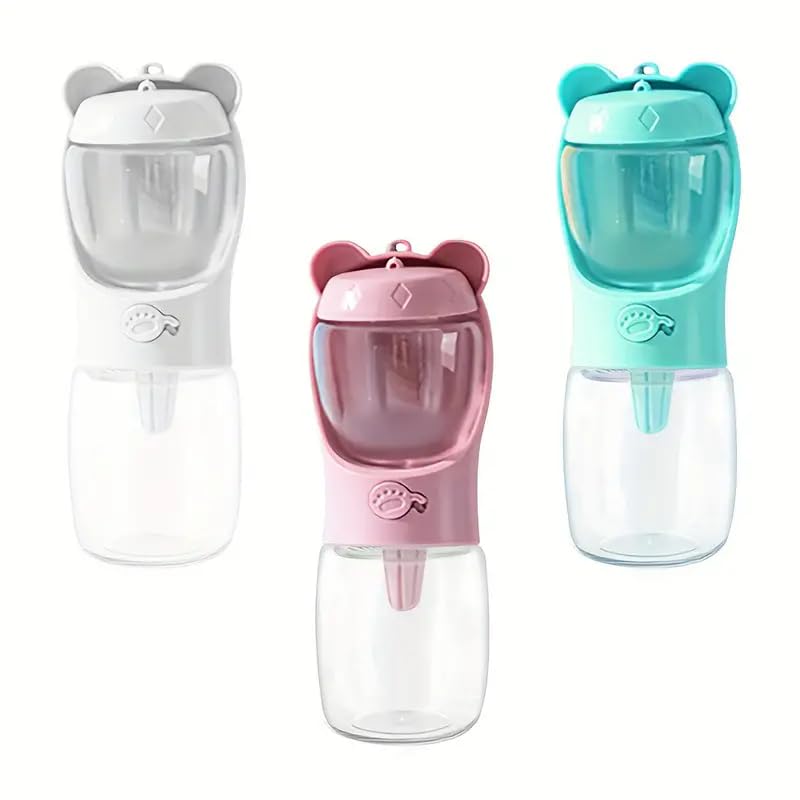 Outdoor Water Bottle for a Dog, Portable pet Water Bottle with Food Container, Leak Proof Dog Travel Water Bottle, Dog Wat...