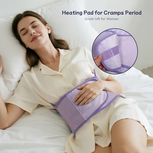 Heating Pad for Period Cramps, Upgraded Wrap Heating Pad for Back Pain Relief, Large 12''x 24''Heat Pad +26" Belt Adjustab...