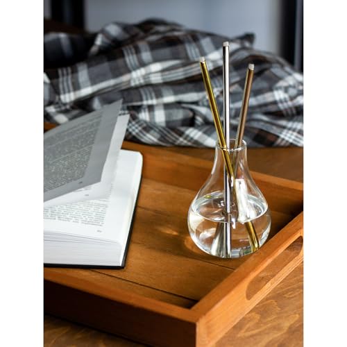 CANDWAX Refillable Candle - Everlasting Glass Oil Candle Gift Set with Lamp Oil Bottle 17oz, Funnel and 2 Sets of Metal Wi...