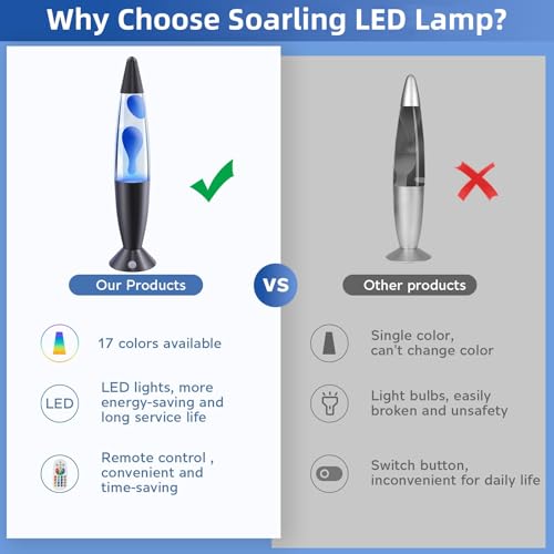 Large LED Liquid Motion Lamps Black 17 Colors Changing Lamp 16 Inch with Remote Giant Relax Mood Night Light for Kids Adul...
