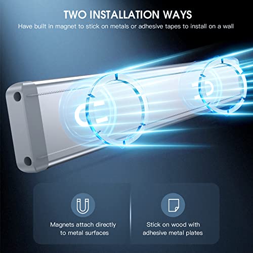 MCGOR 10inch Under Cabinet Lighting, 2 Pack Rechargeable Motion Sensor Light Indoor, 5 Levels Dimmable Magnetic Closet Lig...
