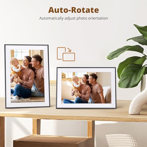 Dragon Touch 10.1'' WIFI Digital Picture Frame - 1280*800 HD IPS Touch Screen Digital Photo Frame Display, Auto-Rotate, Sh...