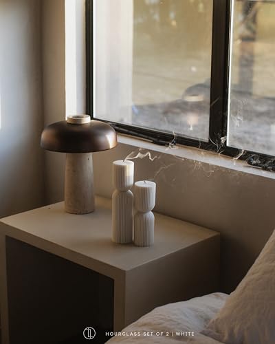 LAWA Hourglass Pillar Candle - Large Beautiful Handmade Pillar Scented Soy Wax Elegant Bubble Aesthetic Candle Housewarmin...