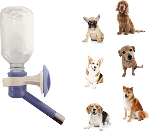 Choco Nose Patented No-Drip Dog Water Bottle/Feeder for Dogs/Cats and Other Small-Medium Sized Animals - for Cages, Crates...