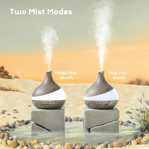 HJTHJT 500ML Essential Oil Diffuser: Aroma Diffuser with Remote Control for Hotel Spa Yoga Room - Humidifiers for Bedroom ...