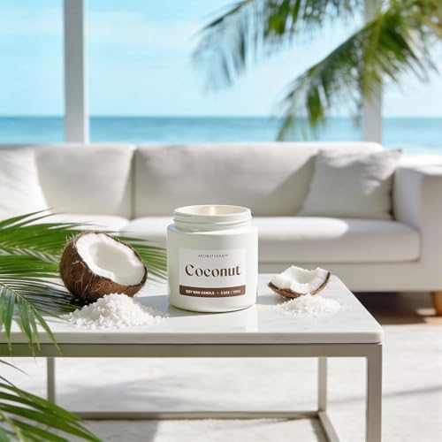 Waxcanpy Coconut Scented Candles for Women, Soy Candle Gift Set, Tropical Coconut Candles, 2 Pack Aromatherapy Candles for...