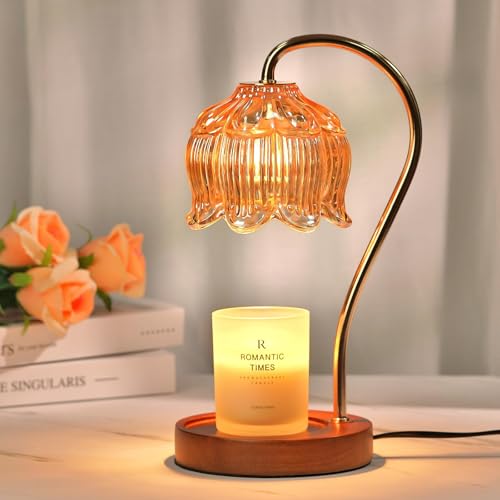 Funistree Flower Candle Warmer Lamp with Timer, Dimmable Candle Lamp Warmer, Mothers Day Birthday Gift for Women Her Mom, ...