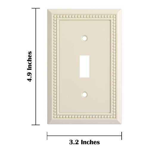 Henne Bery Sunken Pearls Heavy Duty Decorative Wall Plate Switch Plate Outlet Cover, Durable Solid Zinc Alloy (Single Togg...